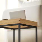 Modernt Soffbord, Set med 2, Fyrkantigt, MDF och Metall, Svart