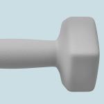 Hantelset 2 x 6 kg med Sexkantig Design och Halkfria Grepp för Hemmaträning Ergonomisk och Hållbar Grå Gjutjärn och Neopren för Styrka