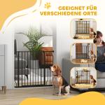 Hundgrind för Trappor och Dörröppningar med Tryckmontering och Justerbar Bredd Hållbar och Stabil Svart Metall och ABS 75–95 x 76 cm