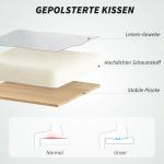 Kontorsstol Skrivbordsstol Ergonomisk Krämvit av Linnelook ve Metall för Kontor Vadderad Datorstol med Fotstöd