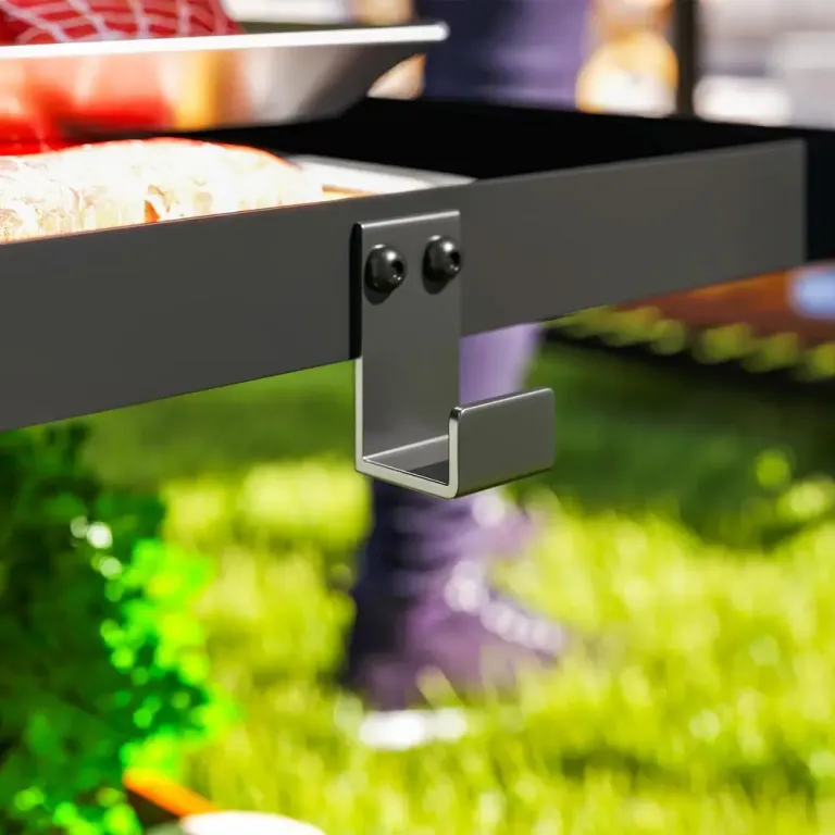Grillvagn Serveringsvagn med Hyllor Kolgrå 102 x 50 x 81 cm