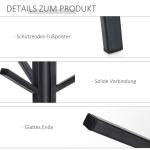 Klädhängare i Scandi Design, 7 Klädkrokar, Svart + Brun