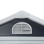 Verktygsbod Trädgårdsbod Redskapsbod med Ventilationsfönster Metall för Trädgård Grå 134 X 104 X 204 Cm
