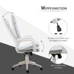 Kontorsstol Ergonomisk Grå Vit Nät för Skrivbord och Kontor med Justerbar Höjd och Hjul för Arbetsplats och Hem