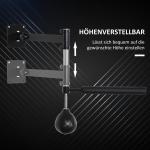 Justerbar Boxboll med Stativ, Hopfällbar Boxningsstation med Speedball, Effektiv Träning för Hemmafitness, Svart, 360°