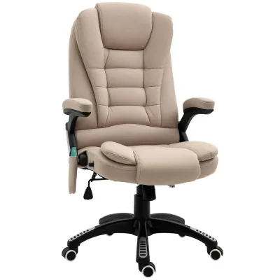 Kontorsstol Chefsstol Ergonomisk med Massage och Värme Brun