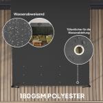Påbyggnadspaviljong Pergola Med Tak, Vattenavvisande Paviljongtak, Fristående Trädgårdspaviljong, Uteplatspaviljongtak, Solskydd För Altan, Trädgård, Ca. 2,5 X 3 X 2,5 M, Mörkgrå