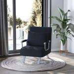 Bäddsoffa 2-Sits Soffa Ljusgrå av Tyg och Metall för Vardagsrum Justerbar med Kuddar Lastkapacitet upp till 150 kg Bekväm Säng