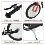 Sparkcykel med Stora Lufthjul, Robust Skoter för Barn med Handbroms, Bekväm Körning på alla Underlag, Blå, 5 år+