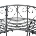 Trädbänk Rund Metall 360 Graders Placering Runt Trädstam Romantisk Design Väderbeständig Rostbrun 160 Cm