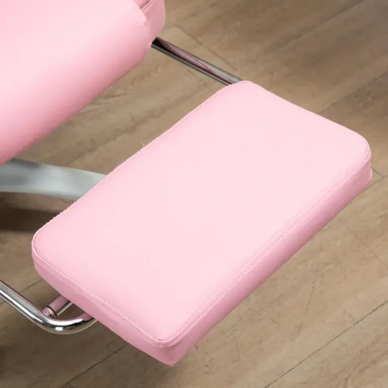 Ergonomisk Kontorsstol med Fotstöd Rosa