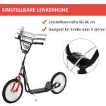 Sparkcykel med Stora Lufthjul, Robust Skoter för Barn med Handbroms, Bekväm Körning på alla Underlag, Blå, 5 år+