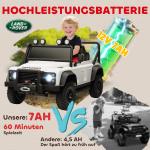 Elbil för Barn 12V med Fjärrkontroll, Musikfunktion, Horn och LED-lampor, Vit