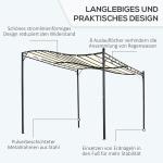 Pergola Trädgårdspaviljong Kapelltält Metall Elegant Skydd för Trädgård och Terrass Kräm 297 X 297 Cm