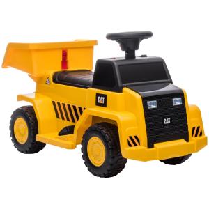 Elektrisk Barntraktor Åkfordon Gul av Plast för Barn 1,5 till 3 År med Tippbar Lastyta och Horn Strålkastare Hastighet max 3 km/h