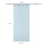 Skjutdörr Frostat Glas för Privatliv Modern Innerdörr Komplett med Upphängningssystem Härdat Glas 775/900/1025 X 2050 Mm