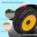 Eltraktor Åkfordon Röd av Plast och Metall för Barn med Släp och Fjärrkontroll MP3 Funktion Strålkastare Hastighet 3-6 km/h