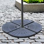 Parasollvikt 2-Pack Tallrikparaplystativ med Handtag Harts och Metall Stabilt Brons