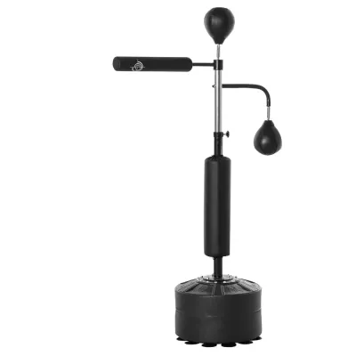 Boxningsstation med 2 Speedbollar 160–230 cm, Svart