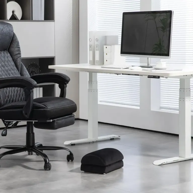 Fotstöd Fotpall Svart av Sammet och Hemmakontor Ergonomiskt