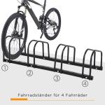Cykelställ för 5 Cyklar, Robust Parkeringsställ för Golv eller Vägg, Väderbeständig Förvaring av Cyklar, Silver, 145 x 33 x 27 cm