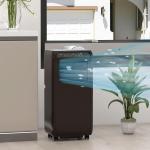 Luftkonditionering AC Svart av Plast och Metall för Hemmet Mobil 3-i-1 Kylning Ventilation Avfuktning LED Fjärrkontroll 9000 BTU