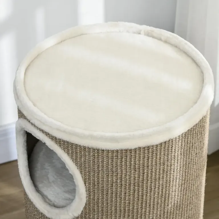 Klöstunna för Katt med Mjuk Plysch och Sisal