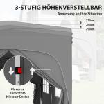 Lusthus Paviljong Pop-Up Partytält Ljusgrå av Polyester och Metall för Trädgård och Camping Vintertätt Tält med 6 Sidopaneler 3 x 6 m