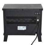 Elspis Elektrisk Öppen Spis Stående 600-1200 W Metall för Mysiga Kvällar Svart 34 X 17 X 31 Cm