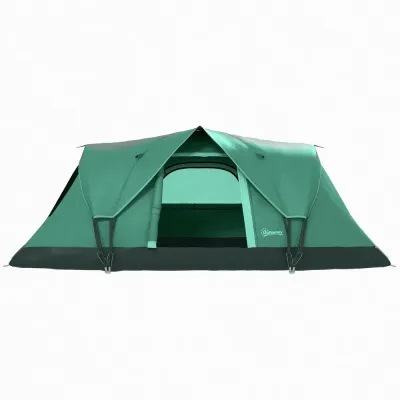 Campingtält Tunneltält Armygrön Svart 4,55 x 2,3 x 1,8 m