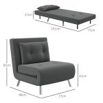 Sovstol Bäddfåtölj Mörkgrå av Sammet och Metall för Gäster Bekväm Enkelsoffa med Sängfunktion och Kuddar 77 x 88 x 83 cm