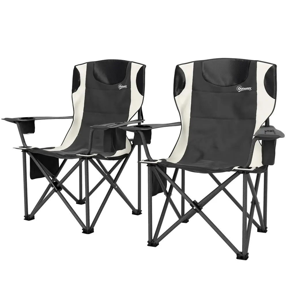 Campingstolar Hopfällbara Set om 2 Blå av Tyg Ve Metall Ve