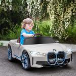 Barnelbil BMW Licensierad Vit av Plast och Metall för Barn 3-5 År med Fjärrkontroll och MP3 Spelare Strålkastare Hastighet 3-5 km/h