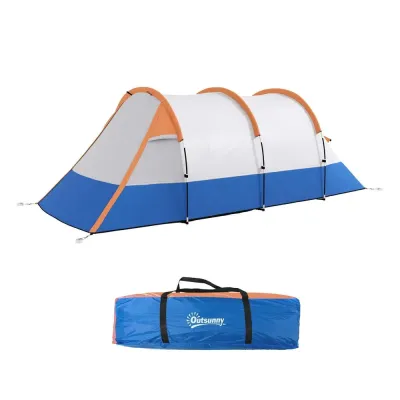 Campingtält Tunneltält för 3 Personer Orange av Polyester