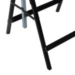 Ställningsbock 2-Pack Hopfällbar Höjdjusterbar Stål Robust för Byggarbete upp till 200 Kg Svart 68 X 58 X 80-130 Cm