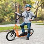 Barnskoter från 5 År Sparkscooter Stadsskoter Pneumatiska Däck 16 Tum Fram 12 Tum Bak Orange 135 X 58 X 88-94 Cm