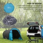 Lätt Pop-Up Tält för 1-2 Personer, Smidigt Campingtält för 3 Säsonger, Enkel Montering för Vandring och Festival, Blå/Grå, 220 x 108 x 110 cm