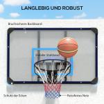 Basketbåge Basketkorg Väggmonterad Svart Röd av Stål och Nylon för Trädgård och Lekplats Väderbeständig Sportutrustning Robust 113 x 61 x 73 cm