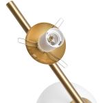 Golvlampa 2-Delad med Glasskärm Stål och Glas Modern Design för Vardagsrummet Guld och Vit 165 Cm