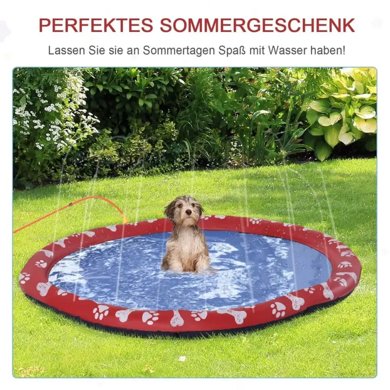 Hundpool Plaskdamm Röd för Hundar Ø 170 cm