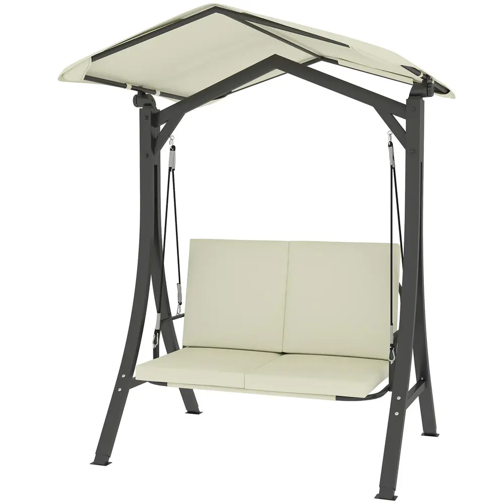 Hammock Trädgårdsgunga 2-Sits Krämvit av 150 x 120 x 182 Cm
