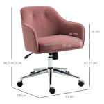 Retro Kontorsstol i Grönt Tyg, Ergonomisk Skrivbordsstol med Ryggstöd, Bekväm Arbetsstol för Hemmakontor, Grön