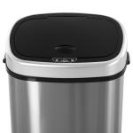 Sopkärl 58 L Automatisk Soptunna med IR-Sensor Rostfritt Stål Hygienisk Silver 40,9 X 28,9 X 68 Cm
