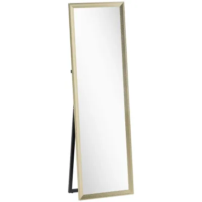 Hellängdsspegel med Flexibel Placering Guld 160x50 cm