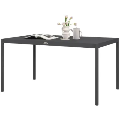 Trädgårdsbord Uteplatsbord Mörkgrå 145 x 90 x 74 cm