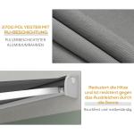 Elektrisk Markis Fällarmsmarkis Ljusgrå av Aluminium och Polyester för Balkong Solskydd med Handvev och Fjärrkontroll Väggfäste 4 m