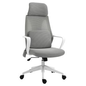 Ergonomisk Kontorsstol med Massage, Bekväm Skrivbordsstol med Hög Rygg och Värme, Avslappnande Arbetsstol för Hemmakontor, Blå