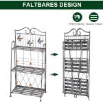 Blomhylla Metall 3 Våningar Dekorativ Växttrappa för Inomhus och Utomhus Platsbesparande Blomställning Silvergrå 44 X 25 X 96 Cm