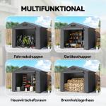 Tältgarage Rymlig Vattentät Mörkgrå PE för Motorcykel och Verktyg Upprullningsbar Dörr Ventilationsfönster 250x180 cm