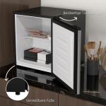 Minifrys Frysbox Elektrisk Fristående Silver av Metall för Kök och Kontor Liten Frys med 5 Nivåer 35 l 47 x 44,2 x 48,8 cm